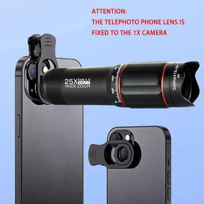 Sada čoček pro fotoaparát mobilního telefonu 18x25 Monokulární teleskop Pasuje na většinu smartphonů Pro pozorování ptáků Cestování Lov Fotbalové zápasy