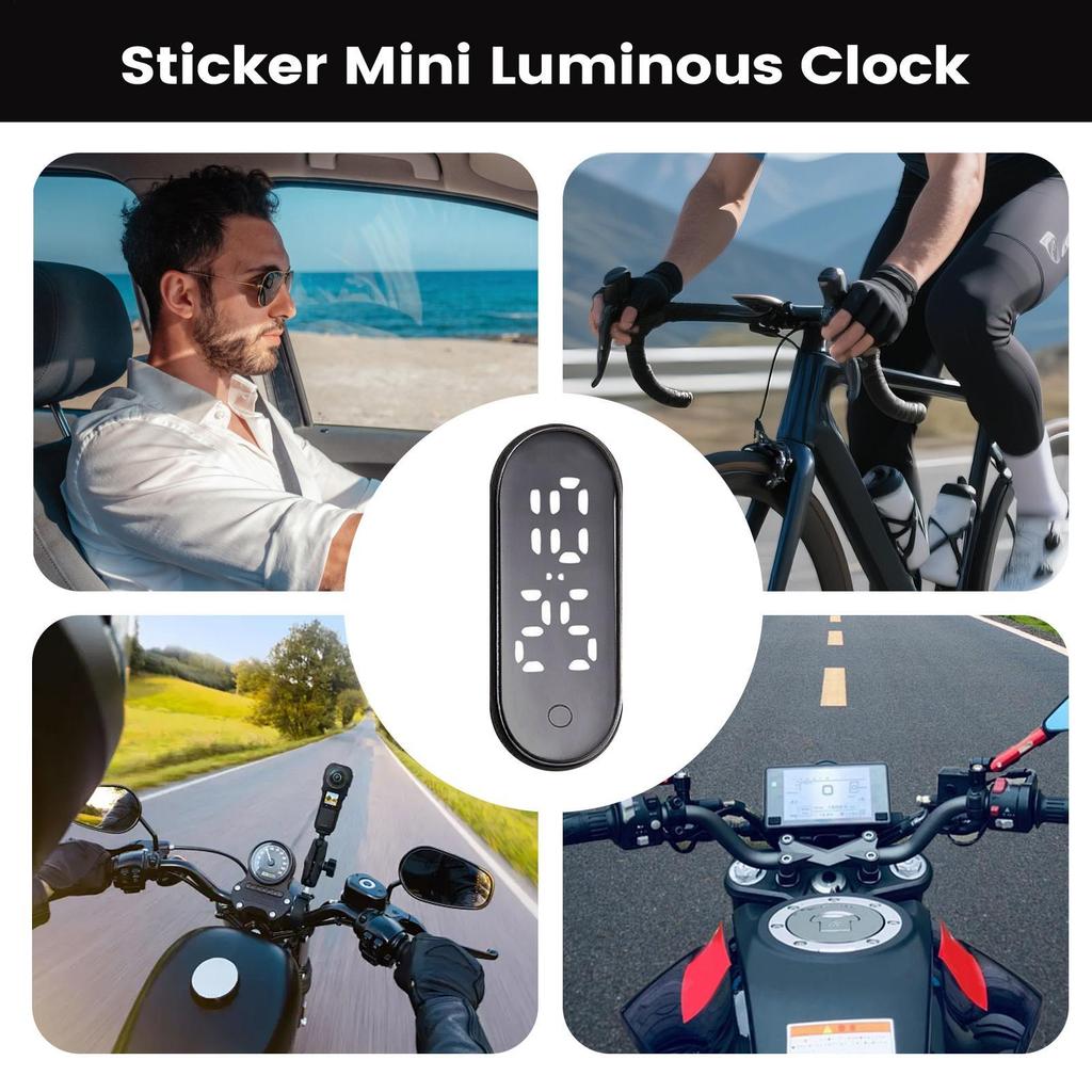 Orologio Digitale per Auto Impermeabile Orologio Ora LCD Orologi Mini Elettronico Retroilluminazione Moto Auto Orologio Digitale Accessori
