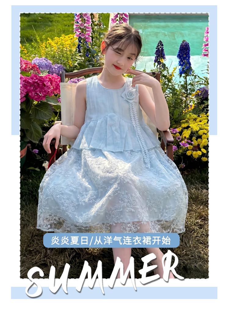 Girls' Thin Summer Dress - Stylish Princess Style