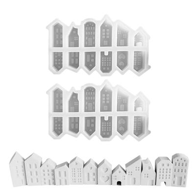 Silicone Molds House Candle Molds for Casting Creative House Molds with Window Epoxy Resin