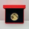 Moneta d'Oro dell'Anno del Cavallo con Sacchetto Zodiacale e Scatola Regalo - Souvenir Portafortuna per il Nuovo Anno