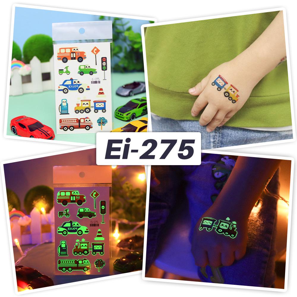 Autocolante Tatuaj Temporar Ruikalong Impermeabile Luminoase Desene Animate Trafic pentru Copii