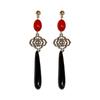 Silver Needle New Chinese Water Drop Chinese Knot Tassel Earrings Retro Guochao Earrings Personality Trend Fashion Earrings