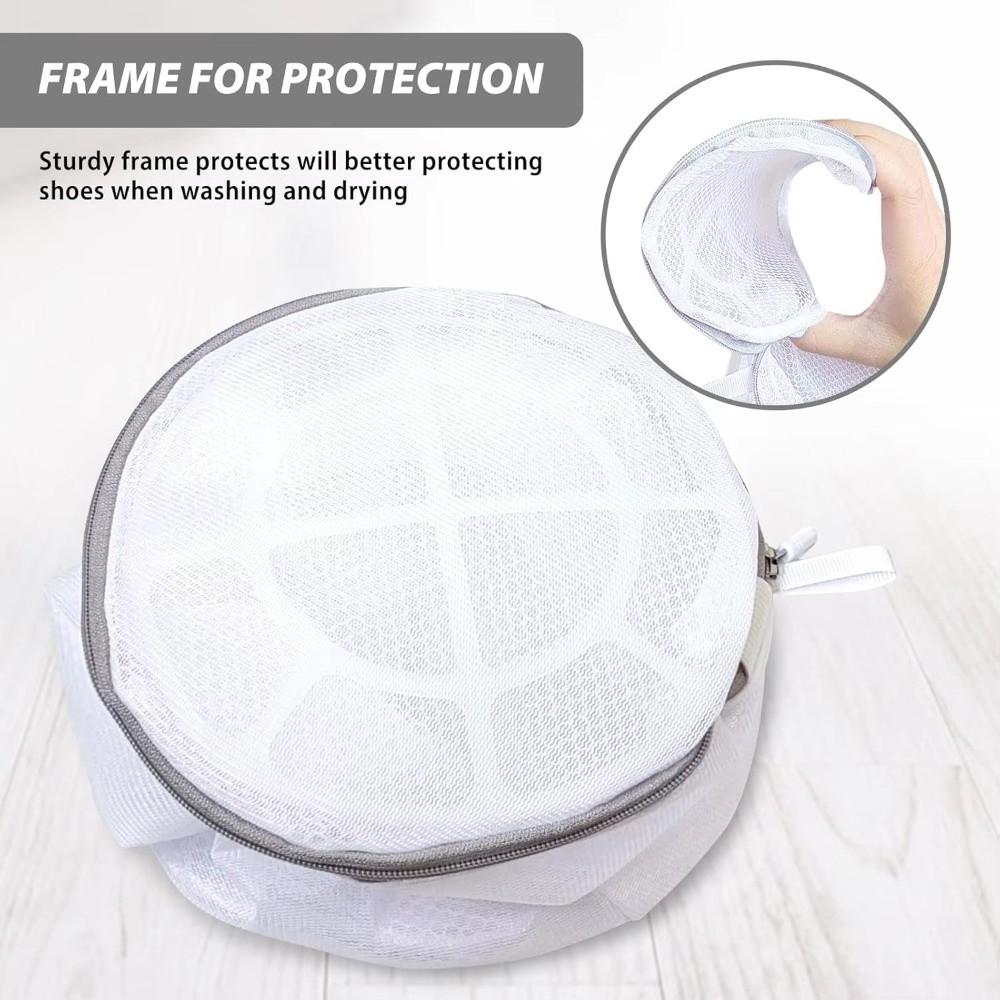 Starke Vliesstoff Schuhe Waschbeutel Langlebiger Netz-Waschbeutel mit Reißverschluss Waschschutzbeutel Sneaker