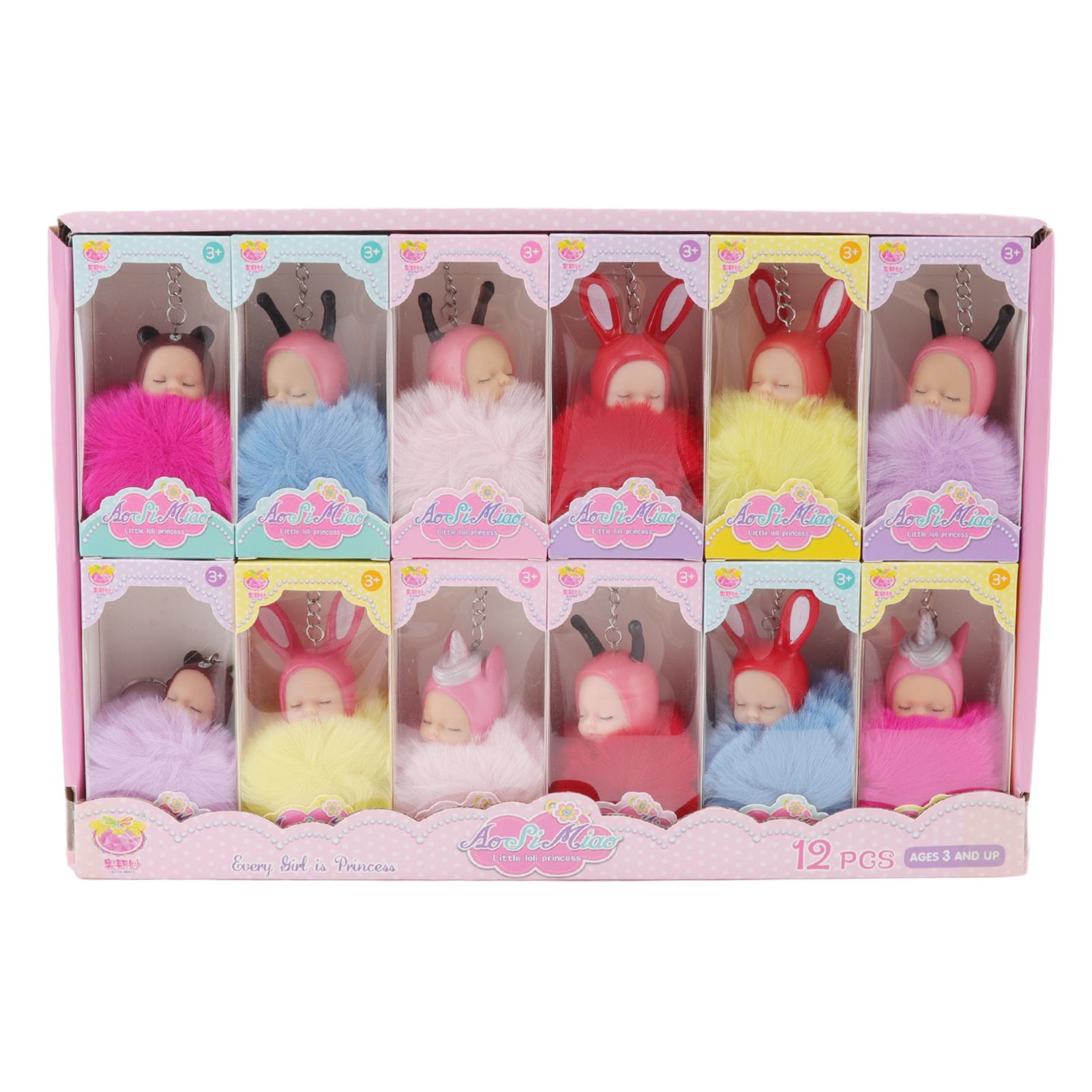 

Baby Pompom Key Chains Soft Cute Doll Keychain for Car Keys Wallets Over 3 Years Old