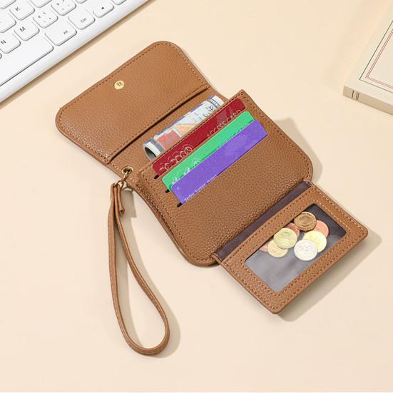 Damen Clutch Geldbörse Mini Geldbörse mit Reißverschluss Münzfach Ausweisfenster Schlanker Kreditkartenhalter Geldbörse für Damen Mädchen