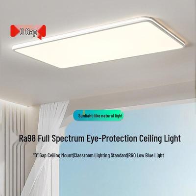 Full Spectrum Seamless High-Brightness LED Ceiling Light with Eye Protection for Living Room and Bedroom