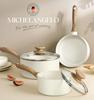 MICHELANGELO Steelcase With Lid Granite Coated Non-stick Pot Induction Suitable Suitable For Various Kinds Of Cookware