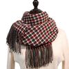 Half-sided thousand bird grid scarf women's 2025 new sweet imitation cashmere warm medium and long plaid scarf