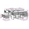Vidaxl 11-Cz. Garden Furniture Set With Cushions, Beige, Poly Rattan