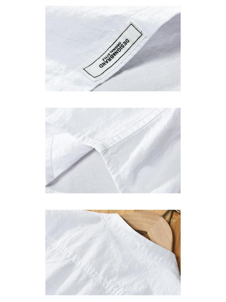 Z921 Men's Casual Stand-Collar Short-Sleeve Shirt Jacket - Spring/Summer Collection