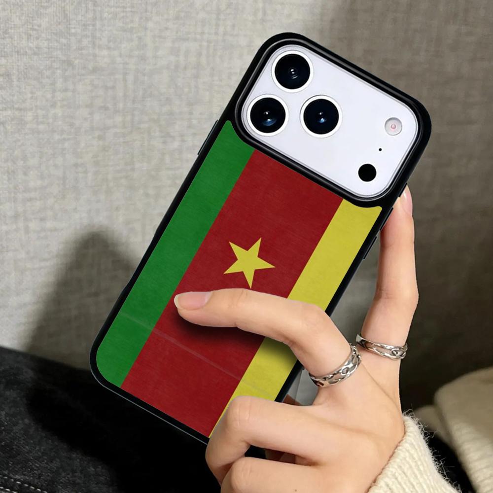 Capa Case for iPhone 17 Air 16 Pro Max 15 Plus 11 13 Mini 14 12 Back Phone Cover Republic of Cameroon Flag
