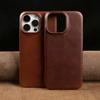 Retro For Iphone 16 Pro Max 15pro 14 13 11 Case Luxury Genuine Leather Cases for Iphone15 Vintage Back Cover Phone Cases Fundas