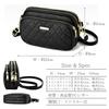 [SHARE ITEMS] Women's Small Shoulder Bag, Second Bag, Stylish and Cute Pouch, Crossbody Bag, Lightweight, Compact, for Everyday Use and Travel (Black)