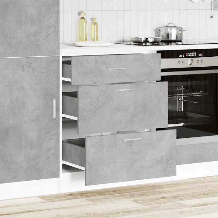 VidaXL Base Kitchen Cabinet "Lyon" Concrete Grey Engineered Wood 854253