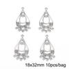 10 stk flere hull sølv sinklegering anheng for smykkekomponenter gjør DIY øredobber halsbånd armbånd
