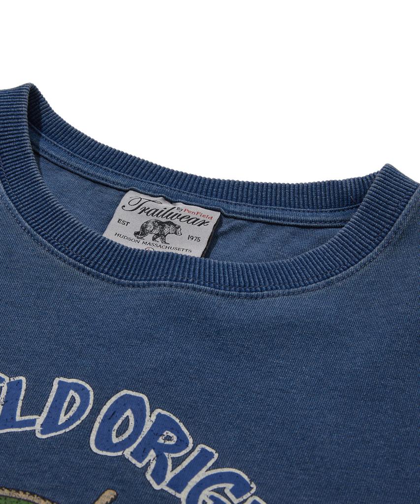 PENFIELD Indigo Single Tin Wash Vintage Artwork Short Sleeve T-Shirt Indigo_Fs2Kt17U