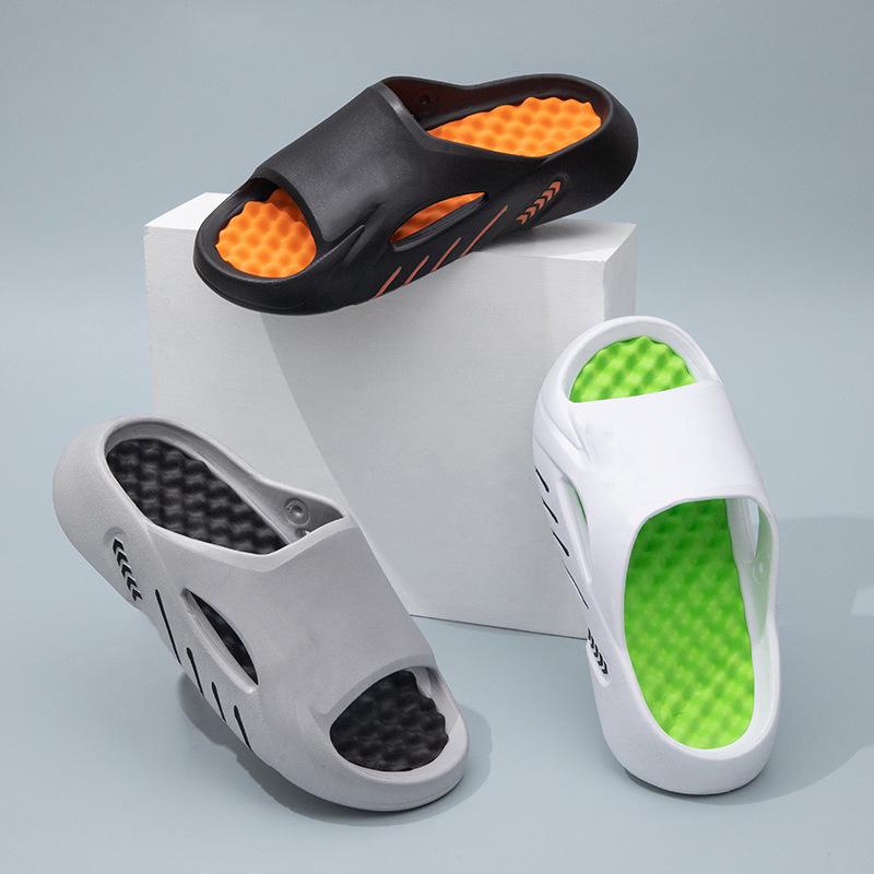 Herren Übergröße Sommer Outdoor Rutschfeste Sportliche Flip-Flops mit Dicken Sohlen