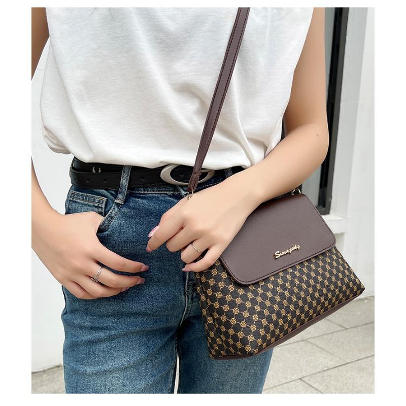 Printed Square Bag Autumn Bag Makeup Storage Bag Women's Shoulder Bag