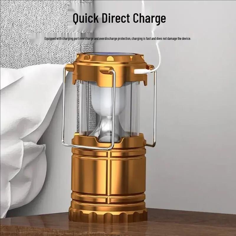 Kujucun Outdoor Solar Rechargeable Multi-Function Camping Lantern