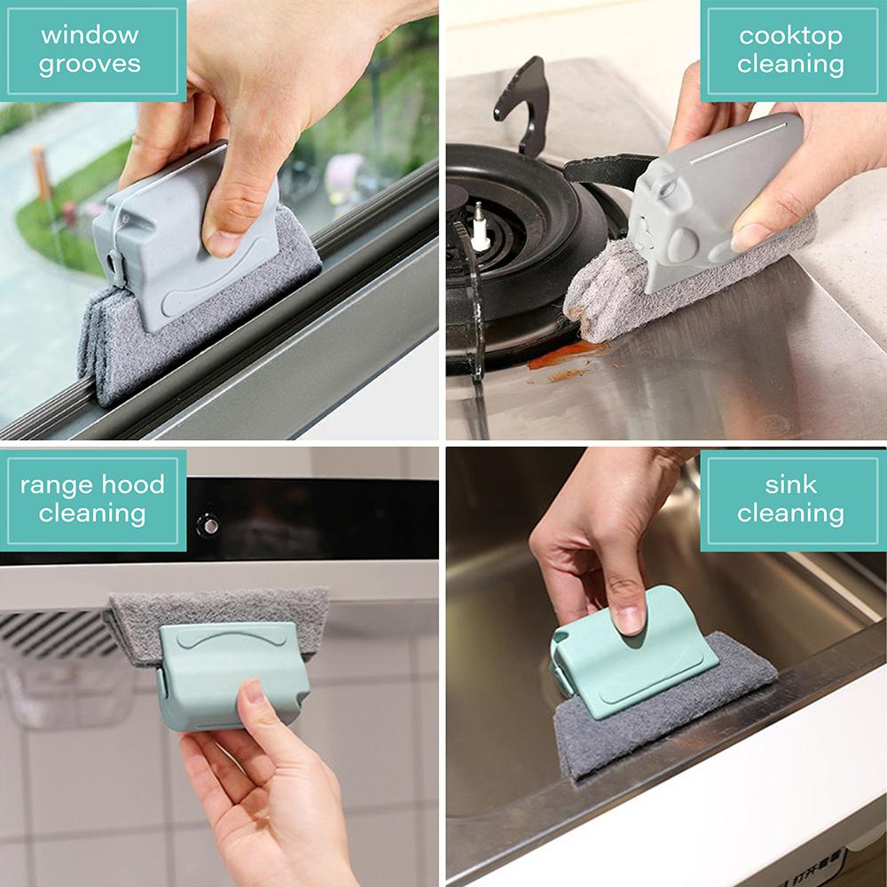 9pcs Groove Cleaning Tool Window Frame Door Groove Cleaning Brush Sliding Door Track Cleaning Tools Hand-held Crevice Cleaner