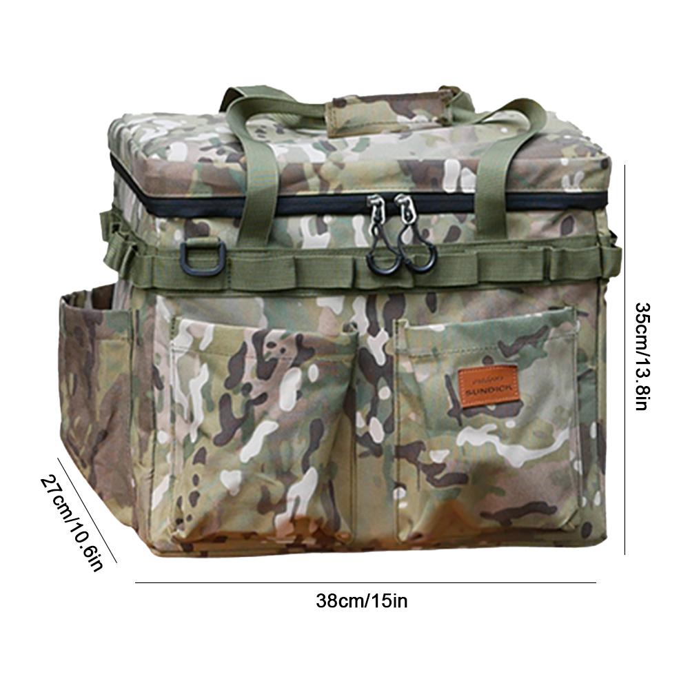 Picnic Storage Carryall Multifunctional Barbecue Cookware Organizer Stove Gas Canister Pot Storage Case for Outdoor Activity Camping Travels