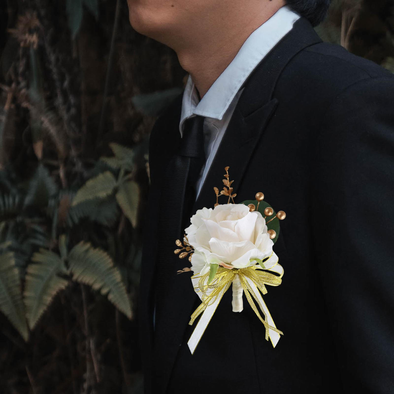 Свадебная бутоньерка — фото 10