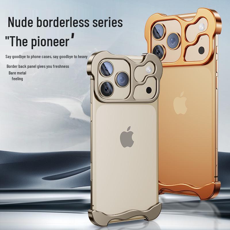 Kompatibel mit iPhone 17 Pro Max: Metall-Eckschutz in unregelmäßiger Form & randloser Linsenschutz für iPhone 14-13.