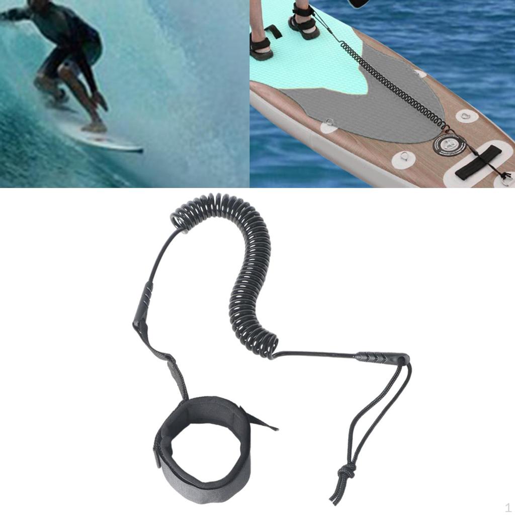 Coiled Surfboard Leash Holder Paddle Board Elastic Comfortable Foot Strap Surfing Supplies