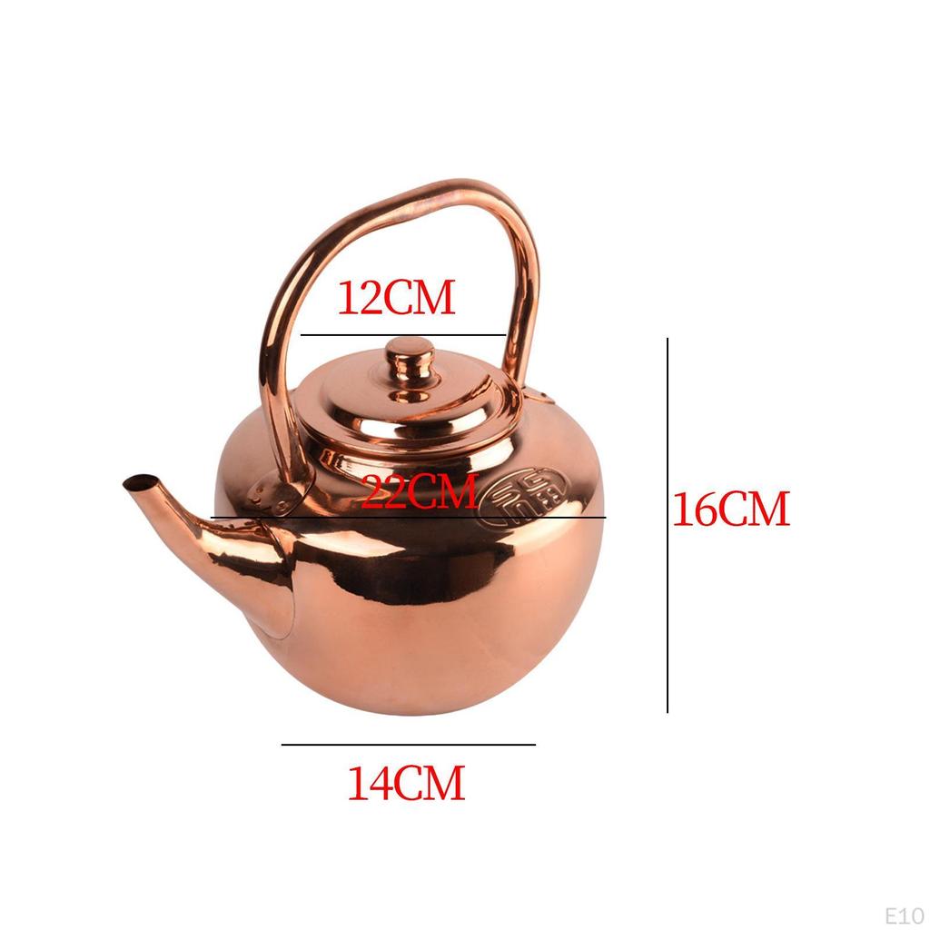 Copper Teapot Coffee Pot Kung Fu Tea Kettle for House Outdoor Restaurant Home