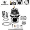PQY - 60mm Wastegate Turbo External Kit With V-band Flange & Clamp Universal Turbo External Waste Gate For Turbo Manifold 5891BK