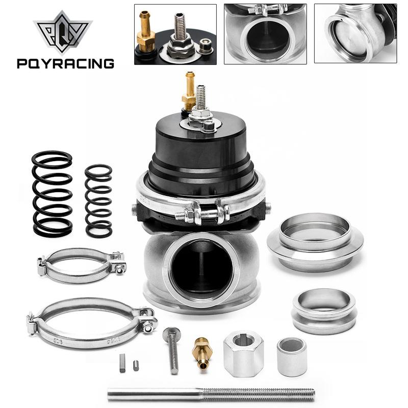 PQY - 60mm Wastegate Turbo External Kit With V-band Flange & Clamp Universal Turbo External Waste Gate For Turbo Manifold 5891BK