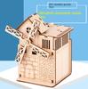 FEOOE Custom Wood 3D Three-dimensional Puzzle Wooden Puzzle Children's Puzzle Toy Spot Windmill Hair Bar Eight-tone Box CJ