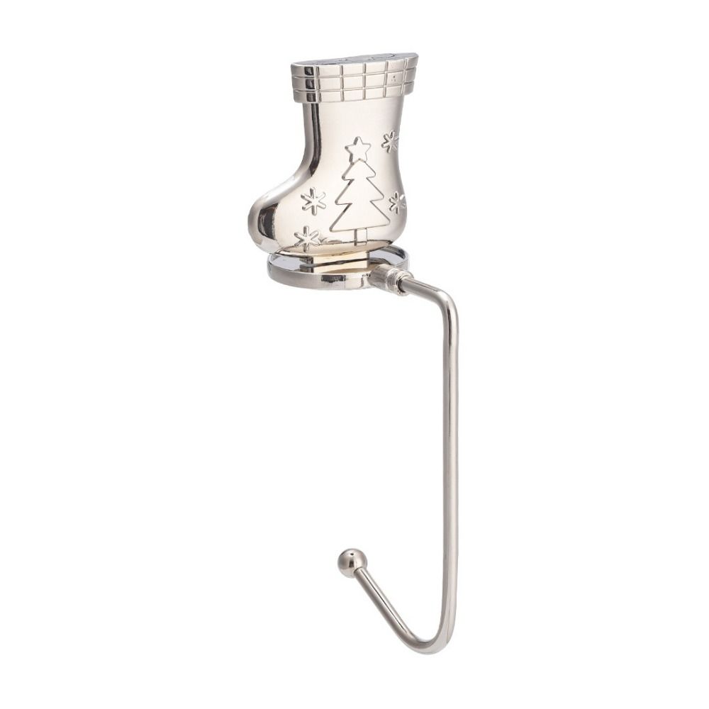 

Декоративные рождественские венки, держатель для чулок, нержавеющий рождественский дверной венок, крючок, рождественский silver-D