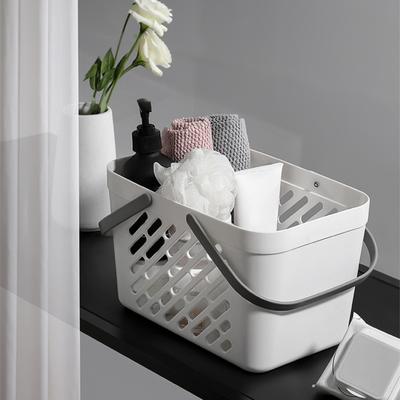 Portable Bathing Basket High-Density Plastic Shower Basket with Moisture-Proof Hollow Bathroom Kitchen Organization