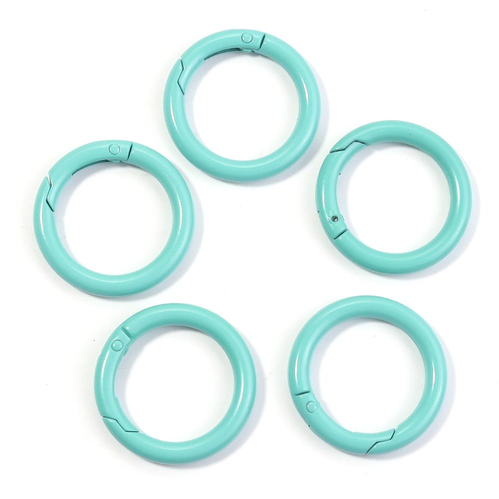 5-10Pcs Alloy O Ring Spring Clasps Openable Round Carabiner Keychain Clips Hook Dog Chain Buckle DIY Keyrings Jewelry Connectors