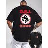 Europese Maat Heren T-shirt, D.R.I. Band Grunge Rock T-shirt - Een Zwart, Casual T-shirt met Ronde Hals met een Grafische Print op de Achterkant en een Logo op de Voorkant