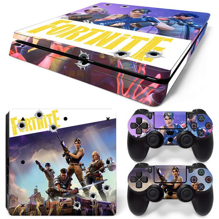 Console Slim Ps4 Skin Decal Vinal Sticker  2 Controller Set Skins
