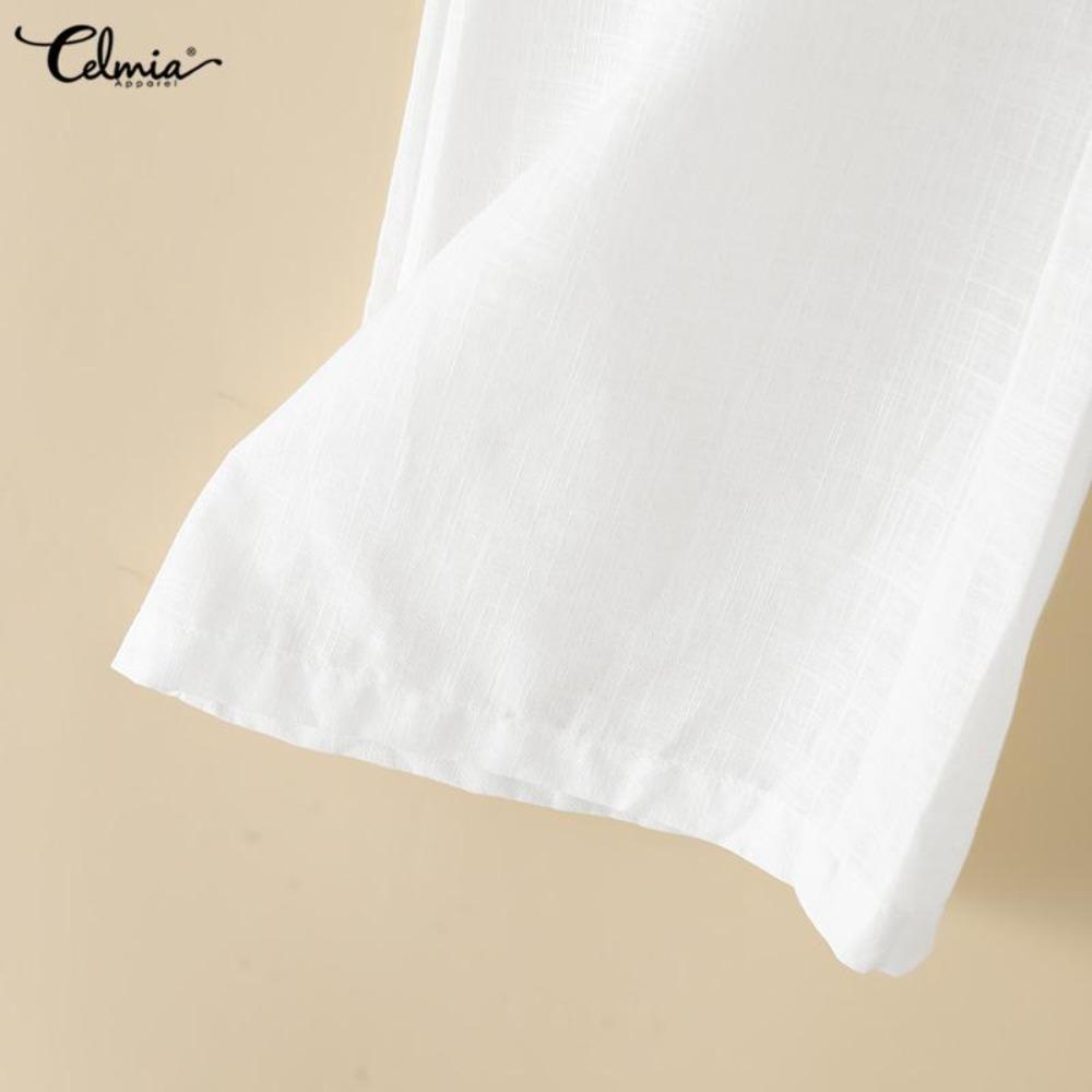 Frühling frauen Baumwolle Leinen Lange Hosen Taschen Elastische Yoga Breite Bein Feste Beiläufige Lose Hosen Plus Größe