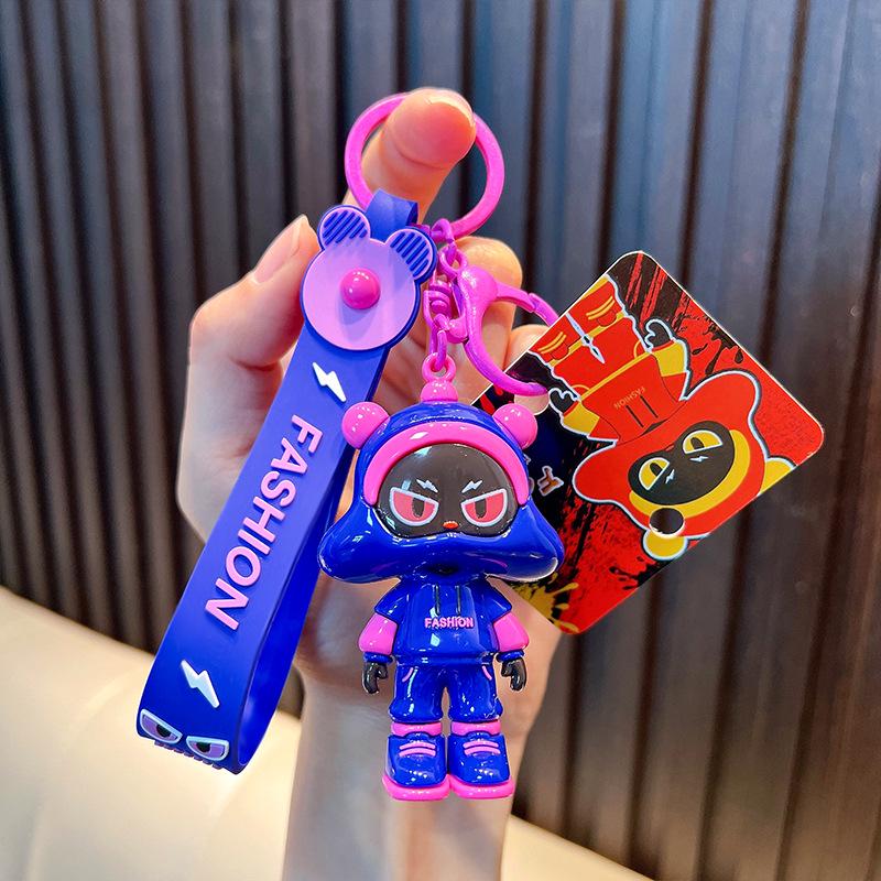 Trendy Cartoon Kid Keychain PVC Pendant for Backpack