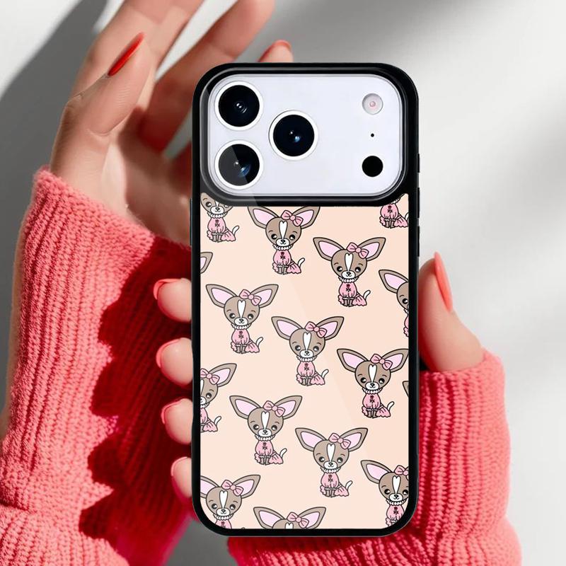 Cute Chihuahua Dog Mom Phone Case for iPhone 17 16 15 14 13 Pro Max Back Cover for 12 11 Pro Coque