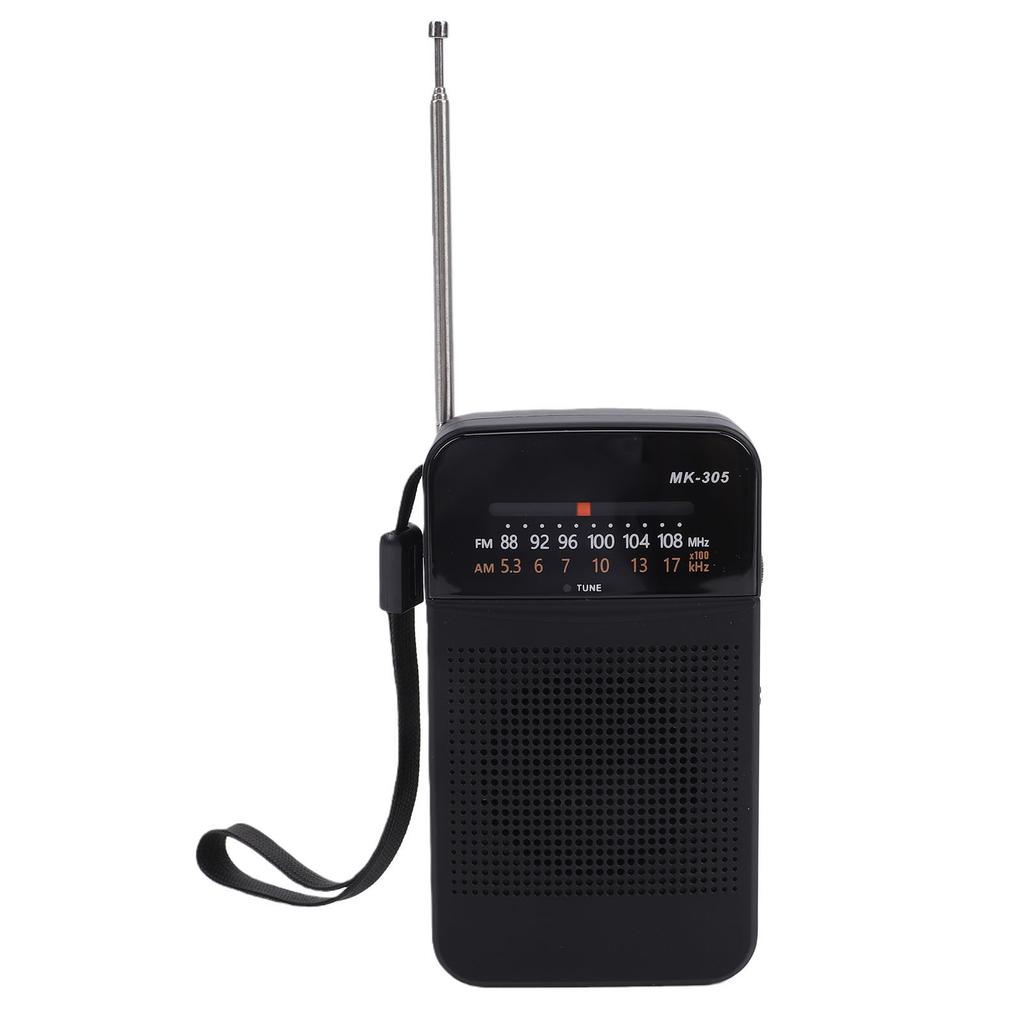 Portable AM FM Radio Rechargeable Handheld Pocket Radio with Headphone Jack Loud Speaker 13in Long Antenna for Home