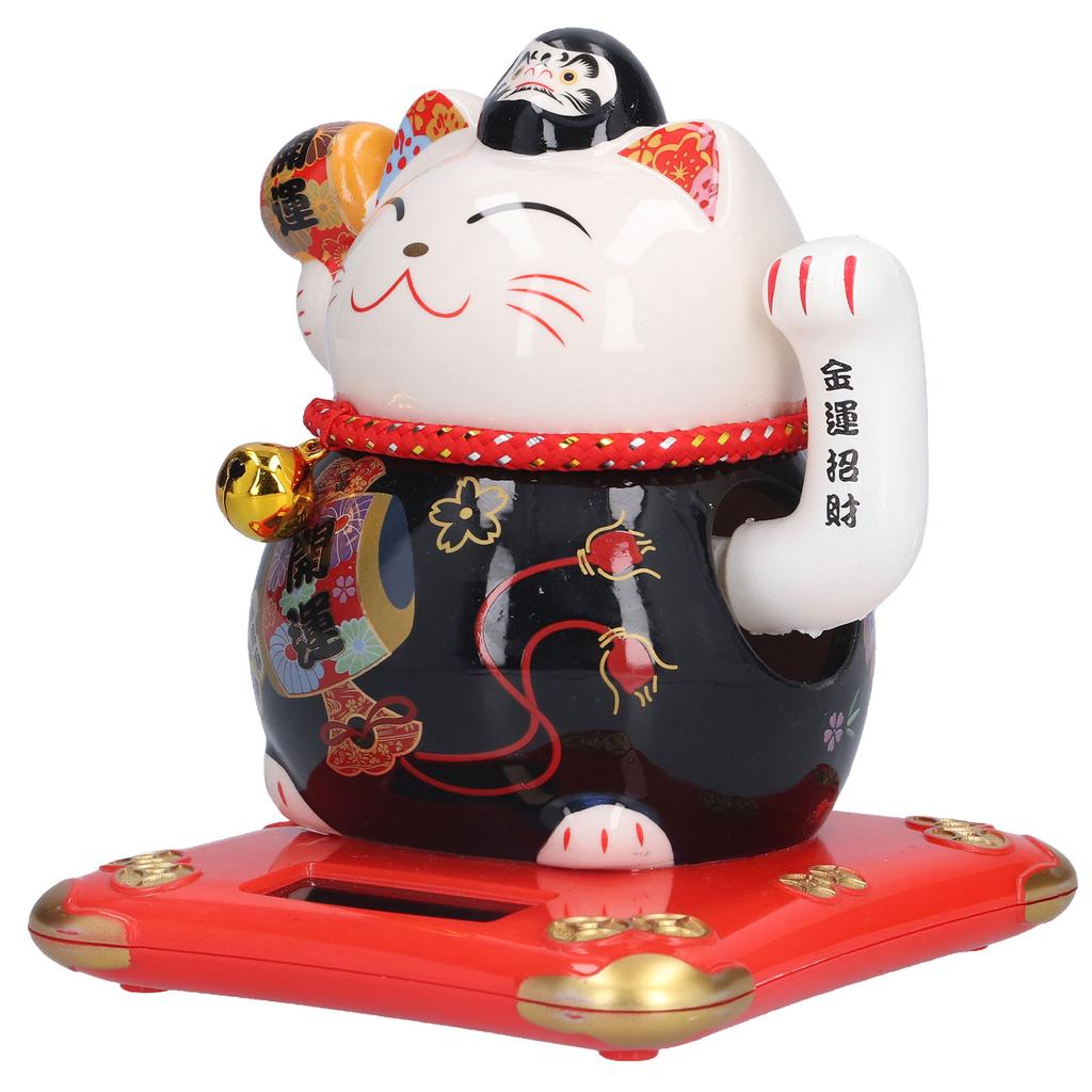 6in Fortune Cat Ceramic Waving Lucky Cat Ornament Home Decoration for Bedroom Car OfficeType 3