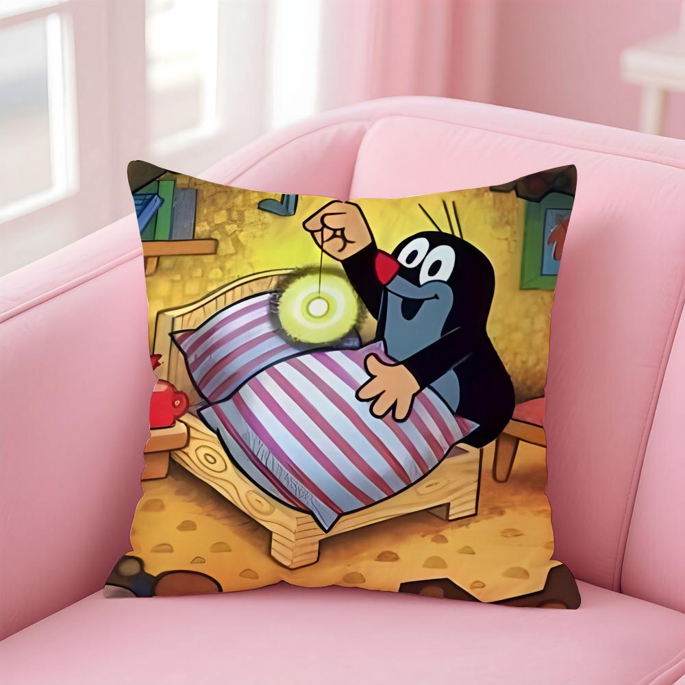Cute Little Mole Cushion Cover Comfortable Reversible Pillow Cover Ideal for Car Sofa Bedroom & Beyond