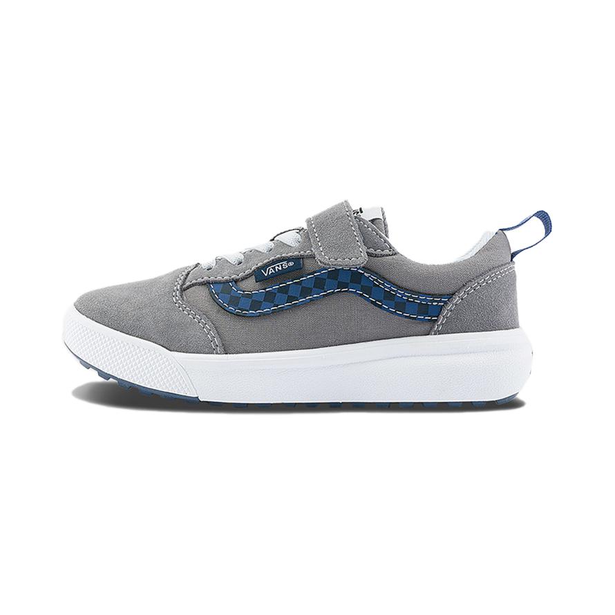 

New Vans Low Top Kids Running Shoes Gray Blue Children Aged 3 7 Years Old VN000D17Y31 32