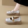 Mary Jane Women's Shoes Single Shoes 2025 Spring and Summer New Models with Skirts French Light Mouth Low Heel Thick Heel Soft Sole Small Leather Sho