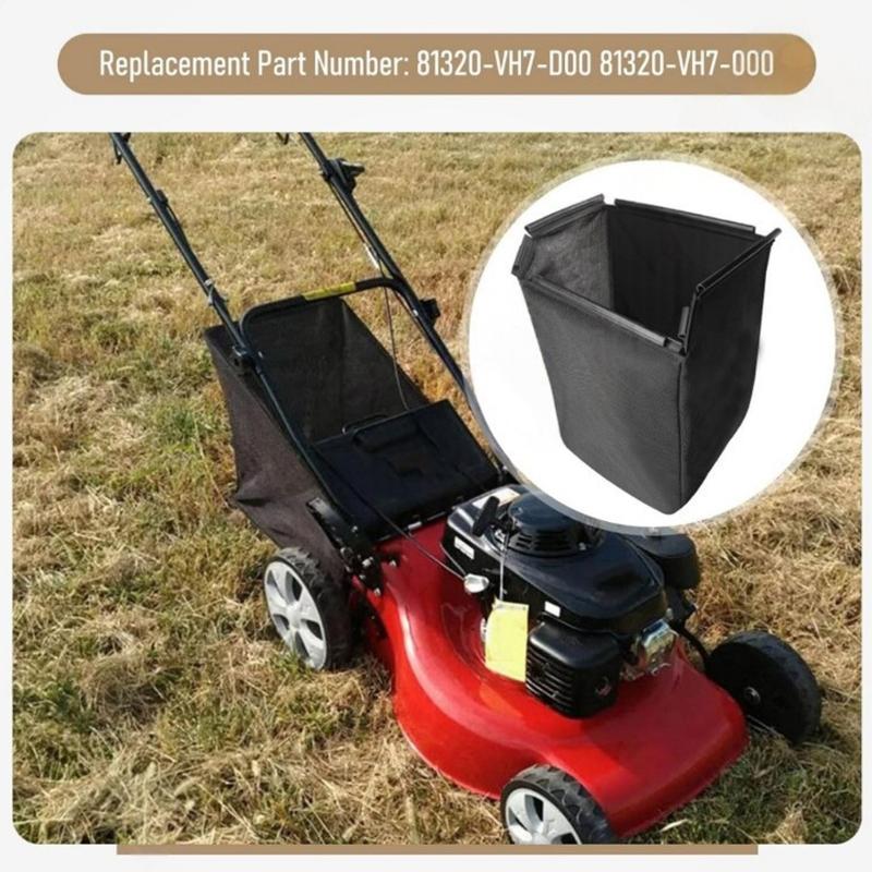 Mower Collection Bag, Black Textile Grass Bag With Molded Plastic Mounting Edges for Collecting Lawn Clippings and Yard Debris In Yards