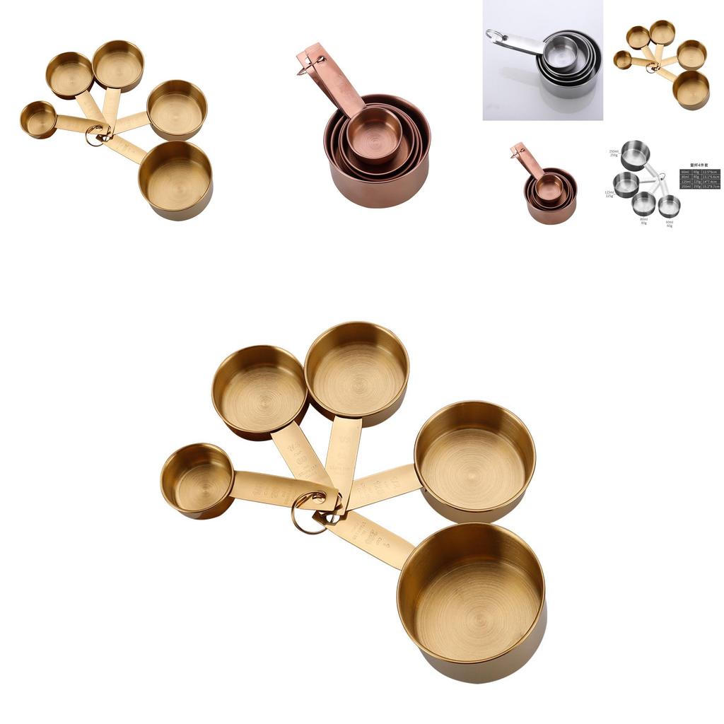 Elegantes Edelstahl-Messbecher-Set Mit Präziser Skala Zum Backen Und Kochen