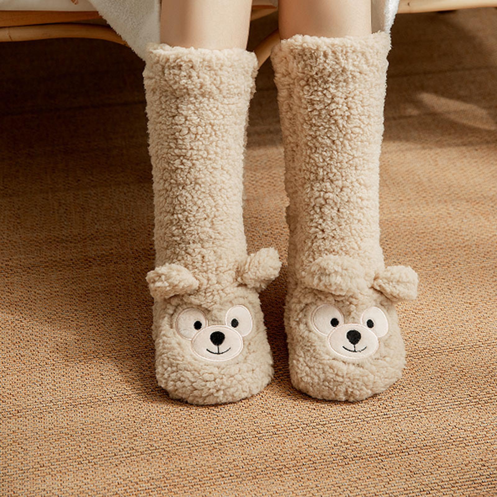 

Women s Winter Floor Socks Indoor Adult Slippers Home Thickened Fleece Snow Socks - Lambswool Socks One Size