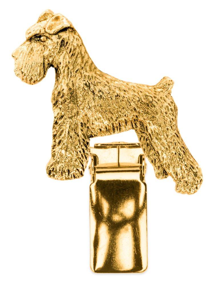 

Miniature Schnauzer Made in England 22ct Gold Plated Art Dog Show Ring Clip Collection